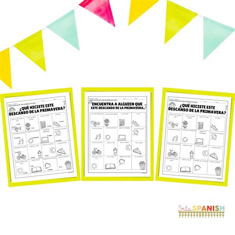 Plans for After Spring Break in Spanish Class - Srta Spanish