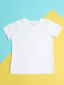 Flipkart.com | hoop Girls Solid Pure Cotton Regular T Shirt - Round Neck