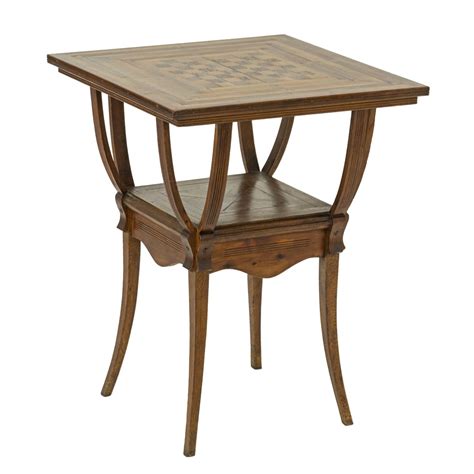 Antique Inlaid Wooden Game Table | Grandview Mercantile