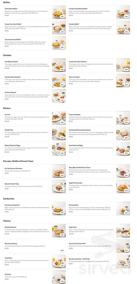 Hy-Vee Chinese menu in Sioux Falls, South Dakota, USA