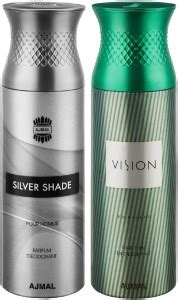 Ajmal SilverShade & Vision Deodorants Gift For Men (200 ml, Pack of 2 ...