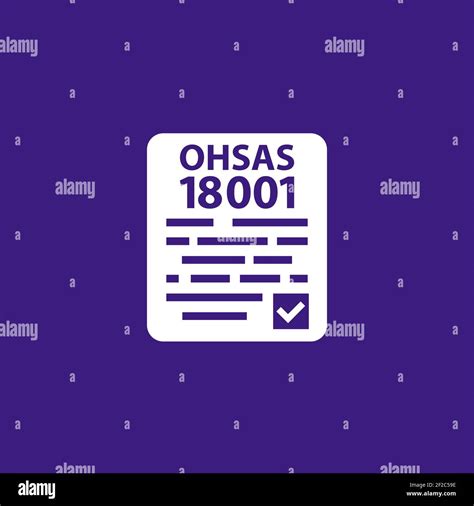 OHSAS 18001 Standard icon Stock Vector Image & Art - Alamy