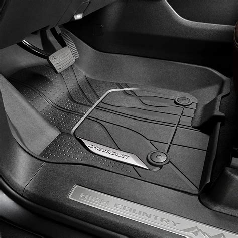 2026 Tahoe | Floor Liners | Black | Front Row | Chrome Chevrolet Script ...