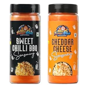 Time Out Popcorn Chedddar Cheese and Sweet Chilli BBQ Seasoning, Multi ...