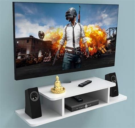 HRIDYA HANDICRAFTS Wooden Floating TV Entertainment Unit - Wall Mounted ...