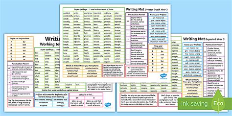 Year 3 Differentiated Writing Mats