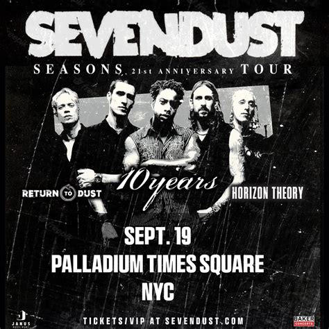 Sevendust - Seasons 21st Anniversary Tour - Palladium Times Square, New ...