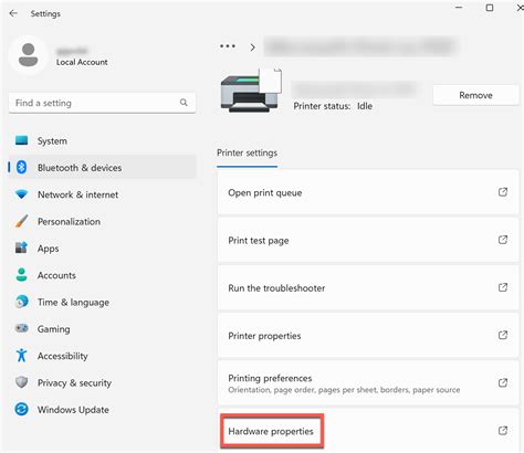 Image result for Device Settings Menu Printer