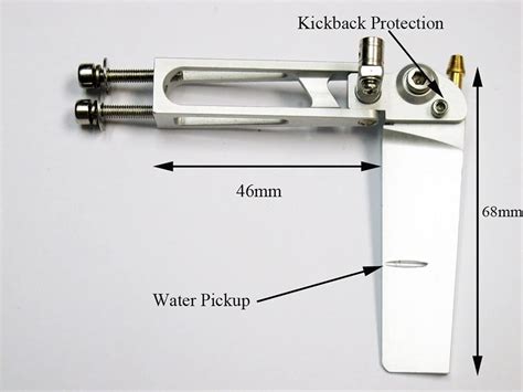 Buy GroJos 1PC Boat Model 62mm Rudder Metal Water Pick Up Inlet ...