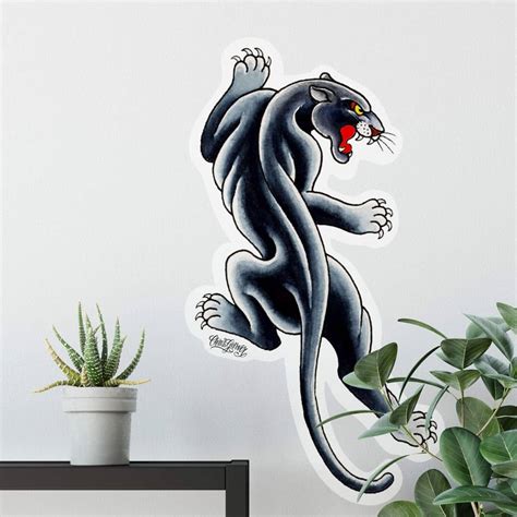 Miami Ink Black Panther Wall Sticker | wall-art.com