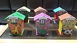 Buy ZHENGTU Piggy Bank for Kids Wood House Animal Designs, Educational ...