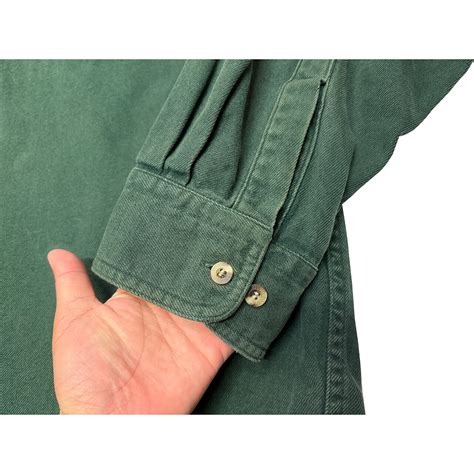 90s FILSON フィルソン LONG SLEEVE SHIRTS ロングスリーブ シャツ col:DARK GREEN size:XXL ...