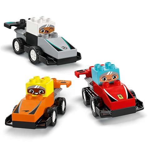 Buy LEGO DUPLO Town F1 Team Race Cars & Drivers Building Kit For Ages 2 ...