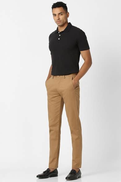 Buy Men Brown Solid Super Slim Fit Chino Casual Trousers Online ...