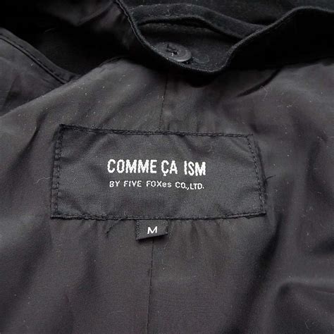 【着脱ライナー＆フード付き】COMME CA ISM コムサイズム ハーフ丈 長袖ブルゾンコート Mサイズ（肩幅cm）ブラック コットン100 ...