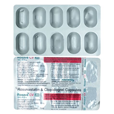 Rosave Cv 20mg Capsule | Uses, Side Effects, Price | Apollo Pharmacy