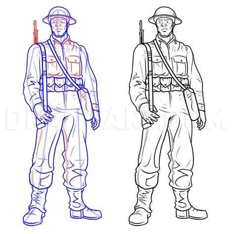 Easy Army Soldier Drawing