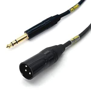 Sonic Plumber Black and Gold 6.35mm (1/4 Inch) TRS Jack to XLR Male 3 ...