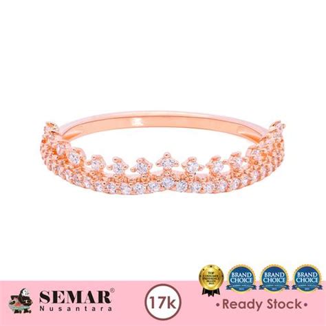 Promo Cincin Emas Cheryl Rose Gold 17K Semar Nusantara - 10-11 Cicil 0% ...
