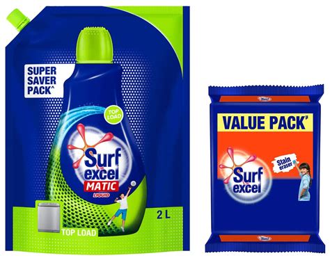 Surf Excel Matic Top Load Liquid Detergent 2 L Refill & Surf Excel ...