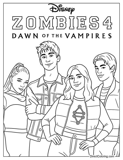 Zombies 4 Coloring Pages Printable