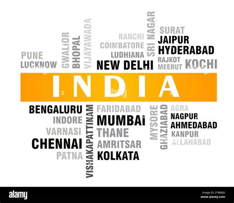 Colourful word cloud of Indian Capital Cities Stock Vector Image & Art - Alamy