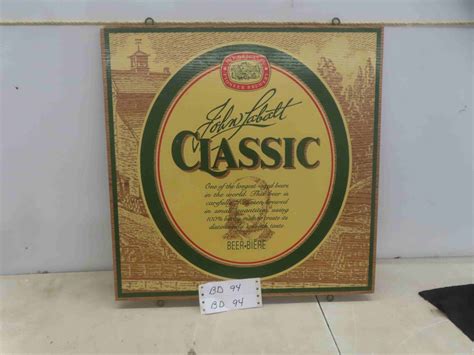 Vintage John Labatt Classic Beer Wood Double Sided Sign 18'' x 18''