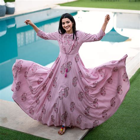 ONION PINK VICTORIAN FRILL FLARED DRESS