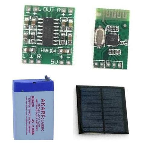 Luvik Combo of 5 Volt Mini Solar Panel with 4 Volt 2 Amp Reachargeable ...