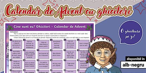 Cine sunt eu? Ghicitori – Calendar de Advent