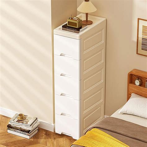Amazon.com: CITLOW 5-Tier Narrow Storage Cabinet with Wheels - Slim ...