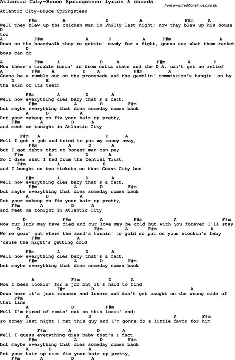 Atlantic City Guitar Chords