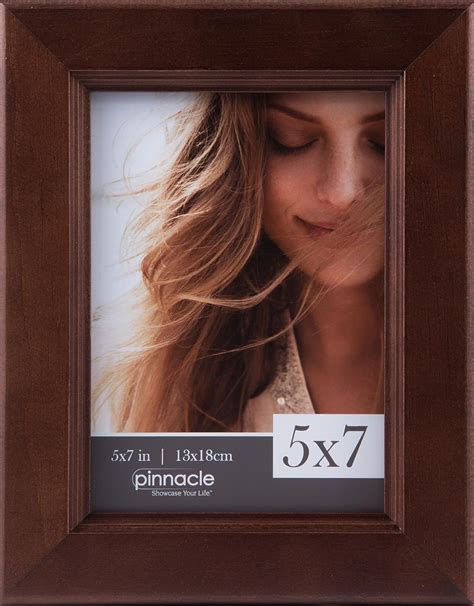 Pinnacle 5x7 Walnut with Inner Rib Wood Tabletop Picture Frame : Amazon ...