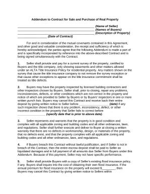 Addendum to Contract for Sale and Purchase of Real Property Doc ...