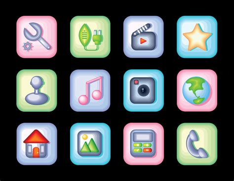 apps icons set 10420976 Vector Art at Vecteezy