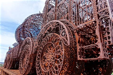 Free Images : flower, statue, truck, amusement park, metal, sculpture ...