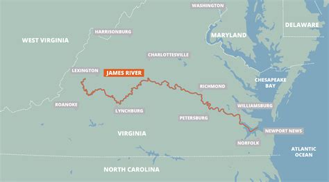 James River Map With States
