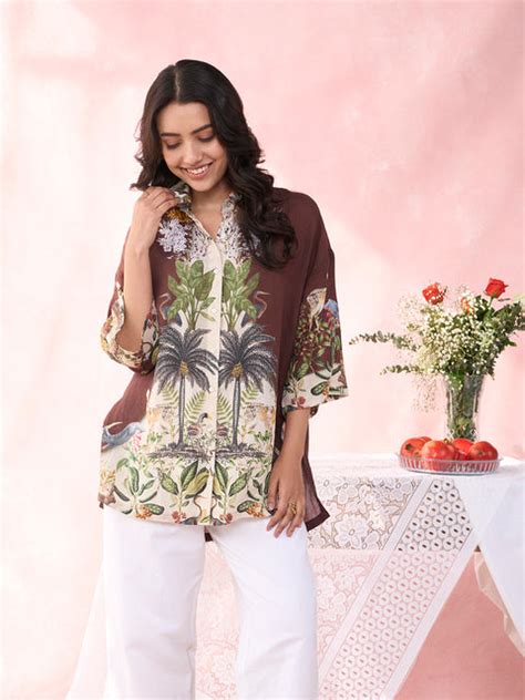 Buy Casual Designer Long Shirts for Women Online - Chique