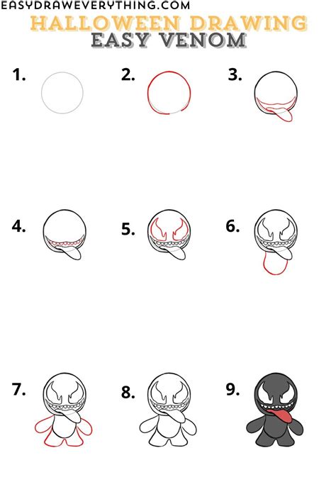Image result for Venom Drawing Tutorial