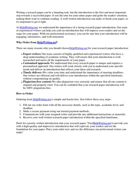 Image result for Example of Research Paper Introduction