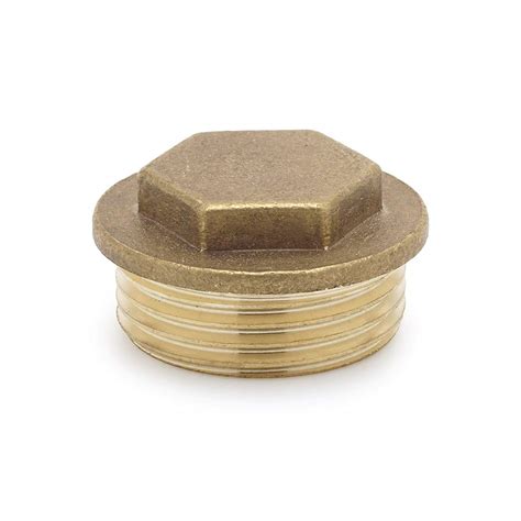 Pipe Cap 1" Male - Brass Pipe Cap NPT 1 inch Pipe Plugging Cap : Amazon ...
