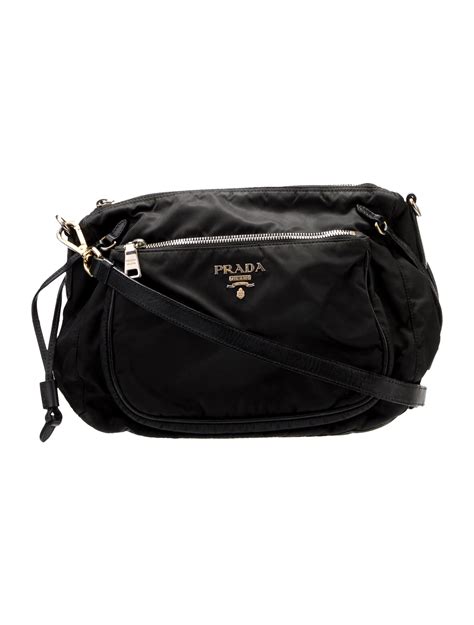 Prada Tessuto Nylon Messenger Bag - Black Crossbody Bags, Handbags ...