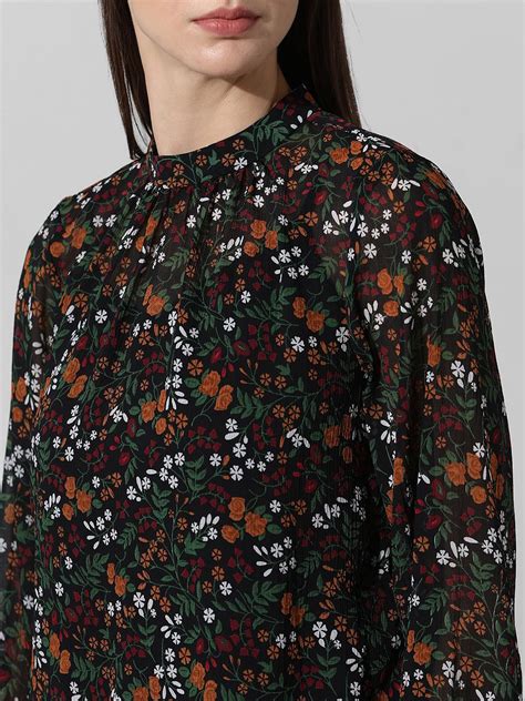 Black Printed Top