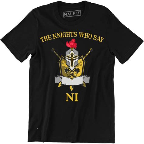 The Knights Who Say Ni Sword & Shield Style Tee T-shirt Roman Greek ...