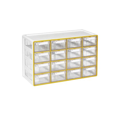 Sysmax | Multi Utility Storage Box | 16 Drawers | Organizer | Yellow