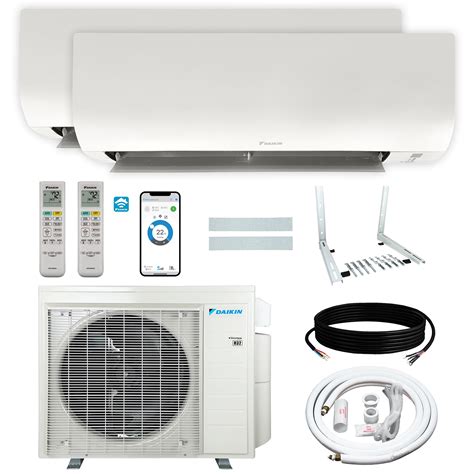 Daikin 24,000 BTU (12K + 12K) 21SEER2 Dual Zone Mini Split Wi-Fi ...