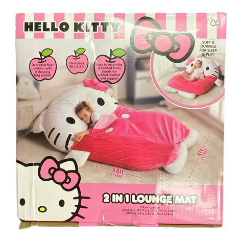Hello Kitty Oversized Lounger, Nap Mat, Super Soft Plush, Machine ...