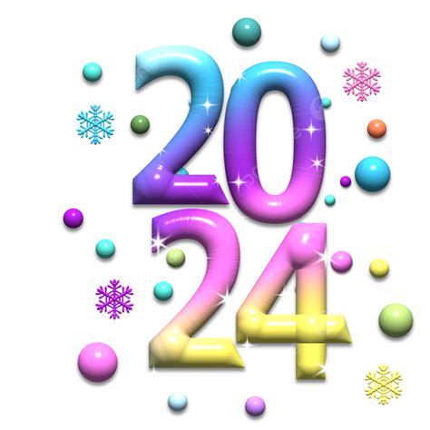 2024 Cutetext Happy New Year 2024 Text Png Transparent Clipart Image