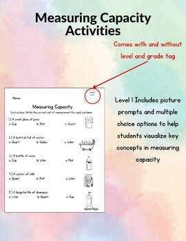 Image result for Measuring Capacity Math Games