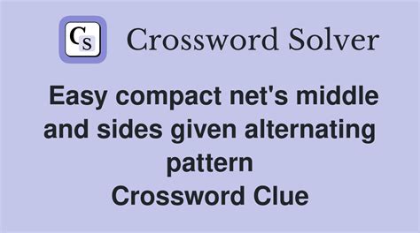 Easy compact net's middle and sides given alternating pattern ...